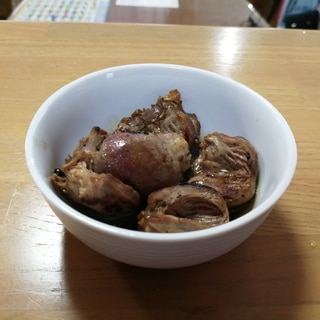 鶏ハツのにんにく醤油焼き